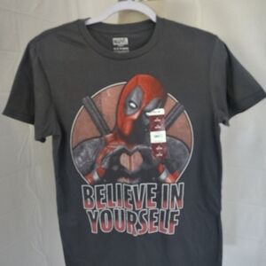 Marvel Gray Deadpool Short Sleeve Tee